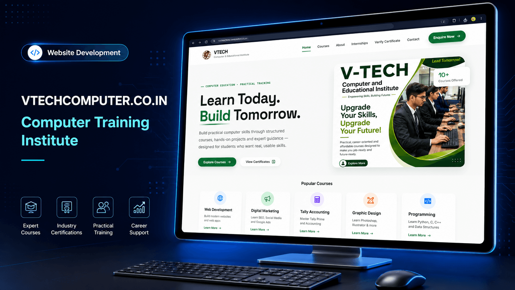 VTech Computer — Computer Education & Training Website website project by HD Web Studios